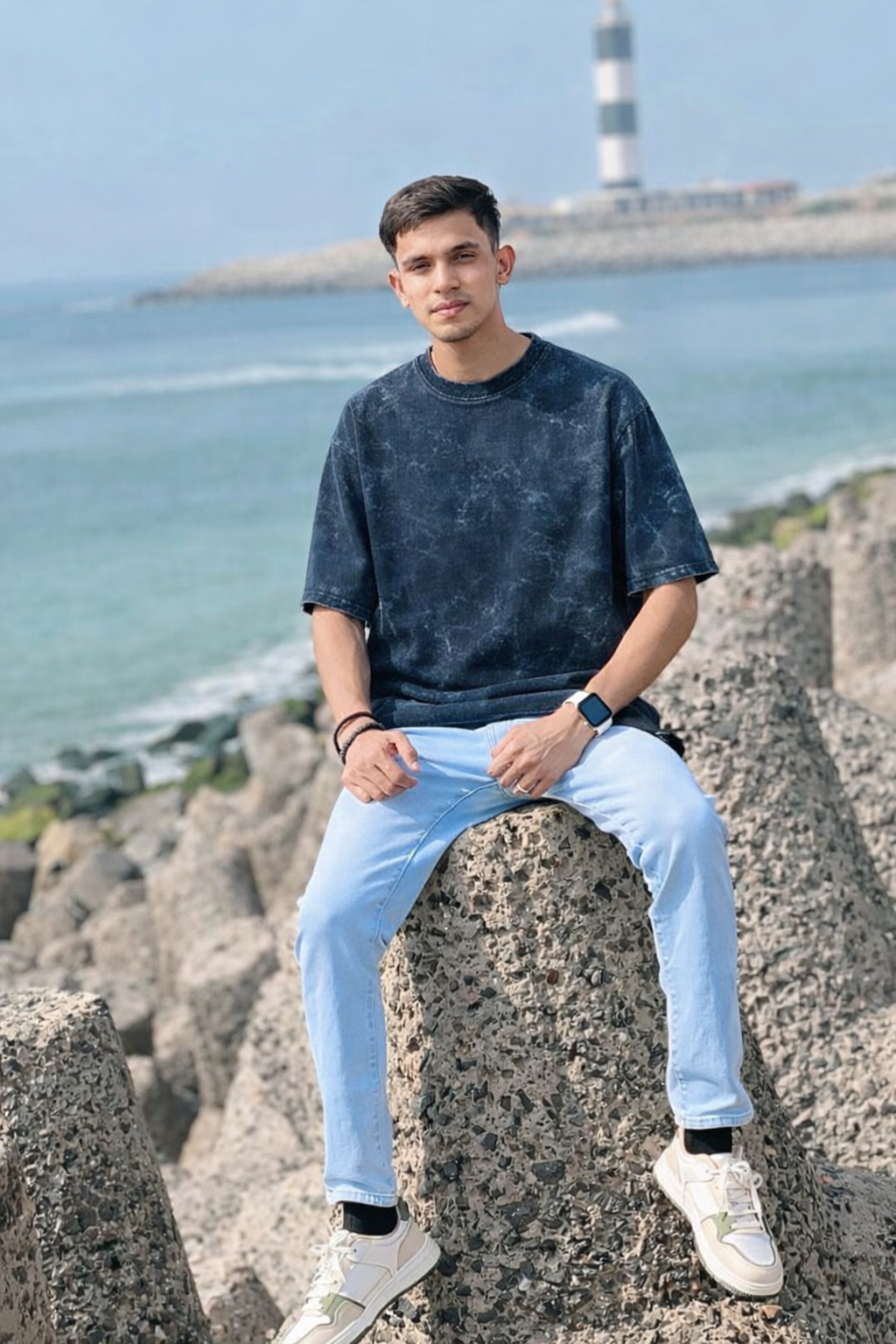 Unisex Acid Washed Oversized Tee